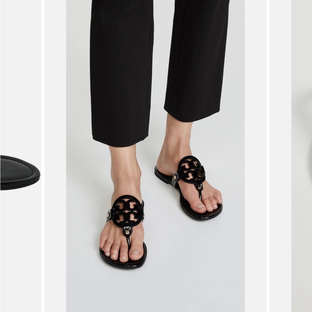 NEW with Dust Bag! Tory Burch Miller Patent Leather Sandal in Black